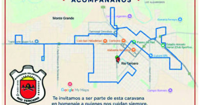 Bomberos Voluntarios informó por las calles que pasará su caravana de móviles con la que celebra su día