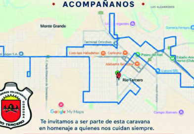 Bomberos Voluntarios informó por las calles que pasará su caravana de móviles con la que celebra su día