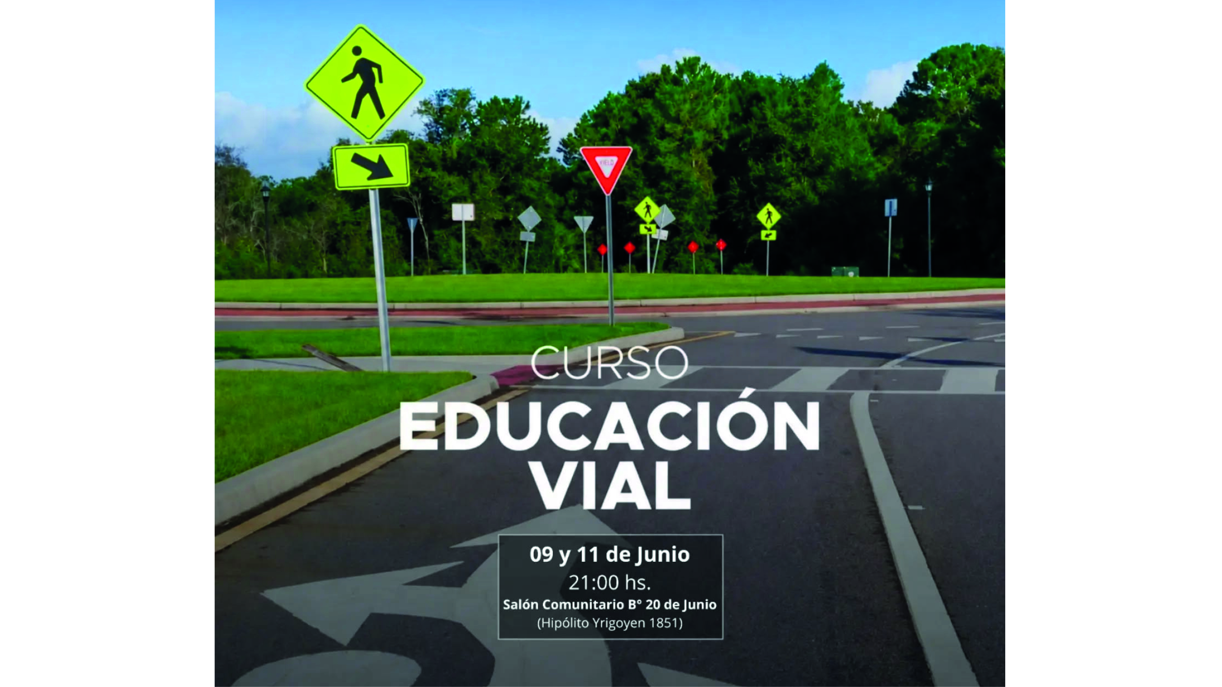 El Municipio dicta un nuevo curso de educación vial en barrio 20 de Junio