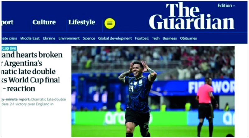«Corazones rotos»: así contaron los medios ingleses la histórica remontada de Argentina