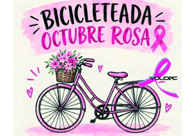 Volcec invitó este sábado 3 a su bicicleteada para sensibilizar sobre la prevención del cáncer de mama